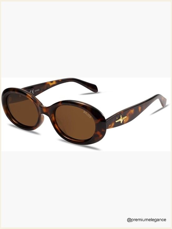 Retro Oval Polarized Sunglasses - Vintage 90s UV400 Protection main image 7